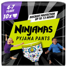 Load image into Gallery viewer, Pampers Ninjamas Pyjama Pants Boys, 4-7 Years, 17-30kg, 10 Pack