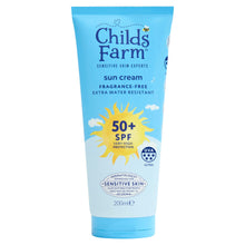Load image into Gallery viewer, Childs Farm SPF 50+ Sun Cream 200ml Fragrance Free