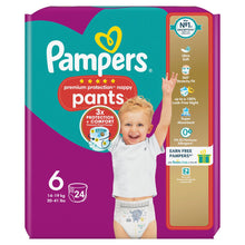Load image into Gallery viewer, UK-Pampers Premium Protection Nappy Pants, Size 6 (15kg+) Essential Pack, 24pack