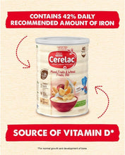 Load image into Gallery viewer, Nestle UK Cerelac Mixed Fruits & Wheat Fruits, Ble, 7-36Months -1kg