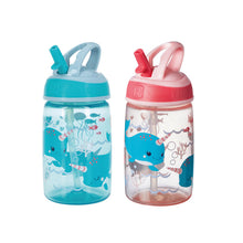 Load image into Gallery viewer, Nuby Mighty Swig Water Bottle, Dolphins, 360ml