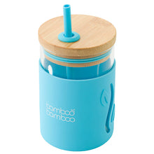 Load image into Gallery viewer, Bamboo Toddler Jar with Straw- 350ml -Blue