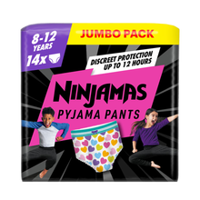 Load image into Gallery viewer, Pampers Ninjamas Pyjama Pants Girls, 8-12 Years, 27-43kg, 14pack
