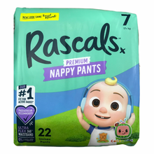 Load image into Gallery viewer, Rascal & Friends Premium Nappy Pants Size 7, 22 Pack, (New Look)