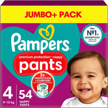 Load image into Gallery viewer, Pampers Active Fit Nappy Pants Size 4 Jumbo+ Pack, 9-15kg, 54 Pack