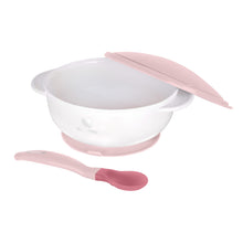Load image into Gallery viewer, Kikka Boo Suction Bowl With Heat Sensing Spoon Pink, 4+Months