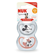 Load image into Gallery viewer, NUK Disney Space Soothers 0-6Months, 2Pack