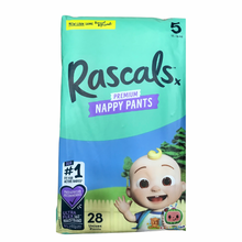 Load image into Gallery viewer, Rascal & Friends Premium Nappy Pants Size 5, 28 Pack