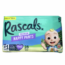 Load image into Gallery viewer, Rascal & Friends Premium Nappy Pants Size 5, 28 Pack