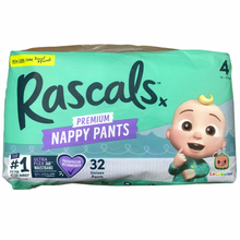 Load image into Gallery viewer, Rascal + Friends Cocomelon Premium Nappy Pants Size 4, (10-15kg) 32Pack (New Look)
