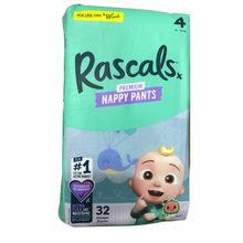 Load image into Gallery viewer, Rascal + Friends Cocomelon Premium Nappy Pants Size 4, (10-15kg) 32Pack (New Look)
