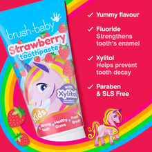 Load image into Gallery viewer, Brush-Baby Natural Strawberry Kids Toothpaste, 50ml 3+Years