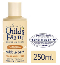 Load image into Gallery viewer, Childs Farm OatDerma Bubble Bath Fragrance Free, 250ml