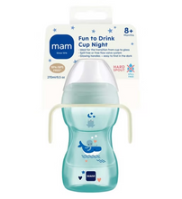 Load image into Gallery viewer, MAM Fun to Drink Cup Night with Handles 270ml, 8+Months, Blue