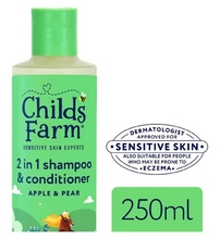 Load image into Gallery viewer, Childs Farm 2 in 1 Shampoo & Conditioner, Apple & Pear, 250ml