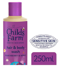 Load image into Gallery viewer, Childs Farm Hair & Body Wash, Blackberry & Apple -250ml