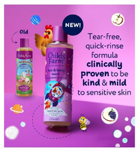 Load image into Gallery viewer, Childs Farm Hair & Body Wash, Blackberry & Apple -250ml