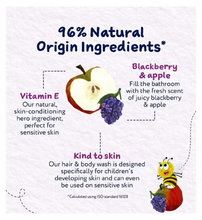 Load image into Gallery viewer, Childs Farm Hair & Body Wash, Blackberry & Apple -250ml