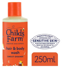 Load image into Gallery viewer, Childs Farm Hair & Body Wash, Sweet Orange -250ml