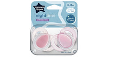Load image into Gallery viewer, Tommee Tippee (orthodontic) Night Time Soother 6-18m, 2 Pack