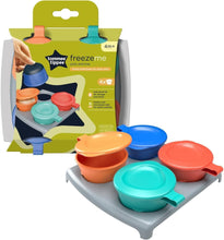 Load image into Gallery viewer, Tommee Tippee 4 x Pop Up Freezer Pots & Tray