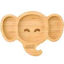 Load image into Gallery viewer, Bamboo Baby Elephant Suction Plate- Grey