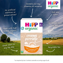 Load image into Gallery viewer, HiPP Organic Creamy Porridge Baby Cereal 6+ Months - 160g