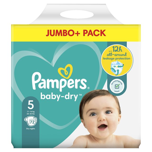 Pampers Baby Dry Nappy Pants Size 6 - Jumbo Plus Pack - 54pcs