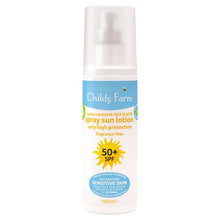 Load image into Gallery viewer, Childs Farm SPF50+ Baby Sun Lotion Spray Fragrance Free 100ml