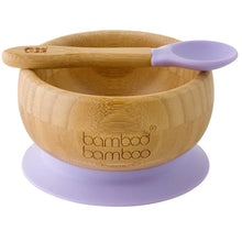 Load image into Gallery viewer, Bamboo Baby Suction Bowl & Spoon -Lilac