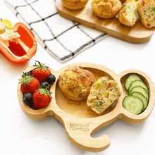 Load image into Gallery viewer, Bamboo Baby Elephant Suction Plate- Grey