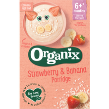 Load image into Gallery viewer, Organix Strawberry & Banana Porridge 120gm, 6+Months