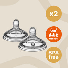 Load image into Gallery viewer, Tommee Tippee Closer To Nature Fast Flow Teats ,6+Months