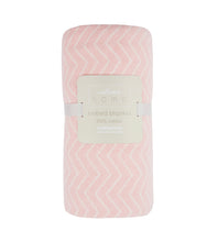 Load image into Gallery viewer, Welcome Home Chevron Knitted Blanket - pink
