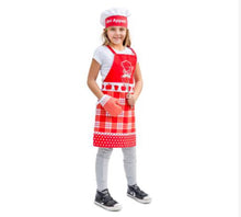 Load image into Gallery viewer, Kids Apron Set (Apron, oven glove & cooking cap)