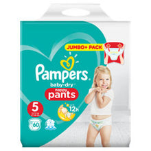 Load image into Gallery viewer, Pampers Baby-Dry Size 5 Nappy Pants 64 Jumbo Pack, (11-16kg)