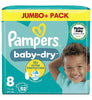 Pampers Baby Dry Size 8 Jumbo+ 52 Nappies, (17+kg)