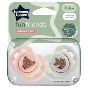 Tommee Tippee Fun Friends Orthodontic Soother, 0-6Months