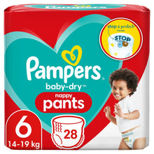 Load image into Gallery viewer, Pampers Baby Dry Pants Essential Pack Size 6, 28 Nappies, 14-19kg
