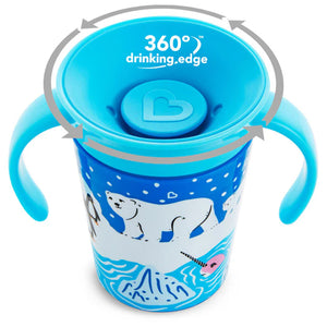 Munchkin Miracle 360° Trainer Cup WildLove Polar Bear/Orca, 177ml