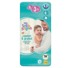 Load image into Gallery viewer, Little Angels Comfort &amp; Protect Size 3 Nappies-56 pieces, (4-9kg)
