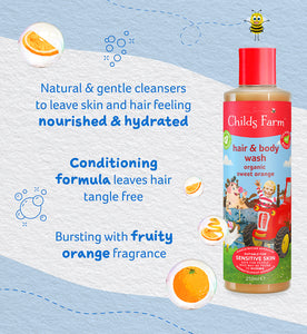 Childs Farm Hair & Body Wash, Sweet Orange, 250ml