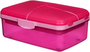 Sistema Slimline Quaddie Lunch Box 1.5L -Pink