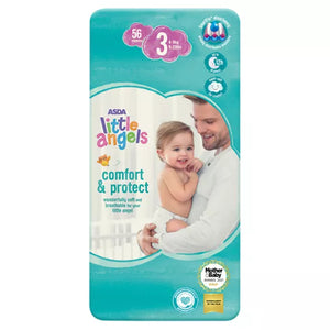 Little Angels Comfort & Protect Size 3 Nappies-56 pieces, (4-9kg)