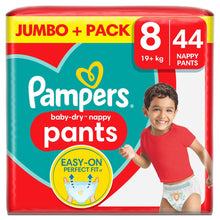 Load image into Gallery viewer, Pampers Baby Dry Nappy Pants Size 8, 44pack, 17+kg
