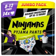 Pampers Ninjamas Pyjama Pants Boys, 8-12 Years, 27-43kg, 14pack