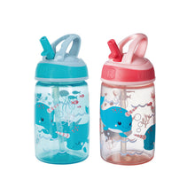 Load image into Gallery viewer, Nuby Mighty Swig Water Bottle, Dolphins, 360ml
