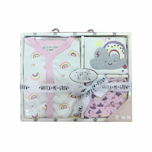 Watch Me Grow  3 Piece Multicolor Rainbow Baby Gift Set, 0-3 Months