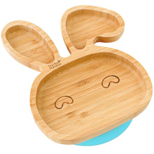 Load image into Gallery viewer, Bamboo Little Bunny Suction Plate -Blue
