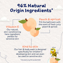 Load image into Gallery viewer, Childs Farm Hair &amp; Body Wash Peach &amp; Apricot, 250ml
